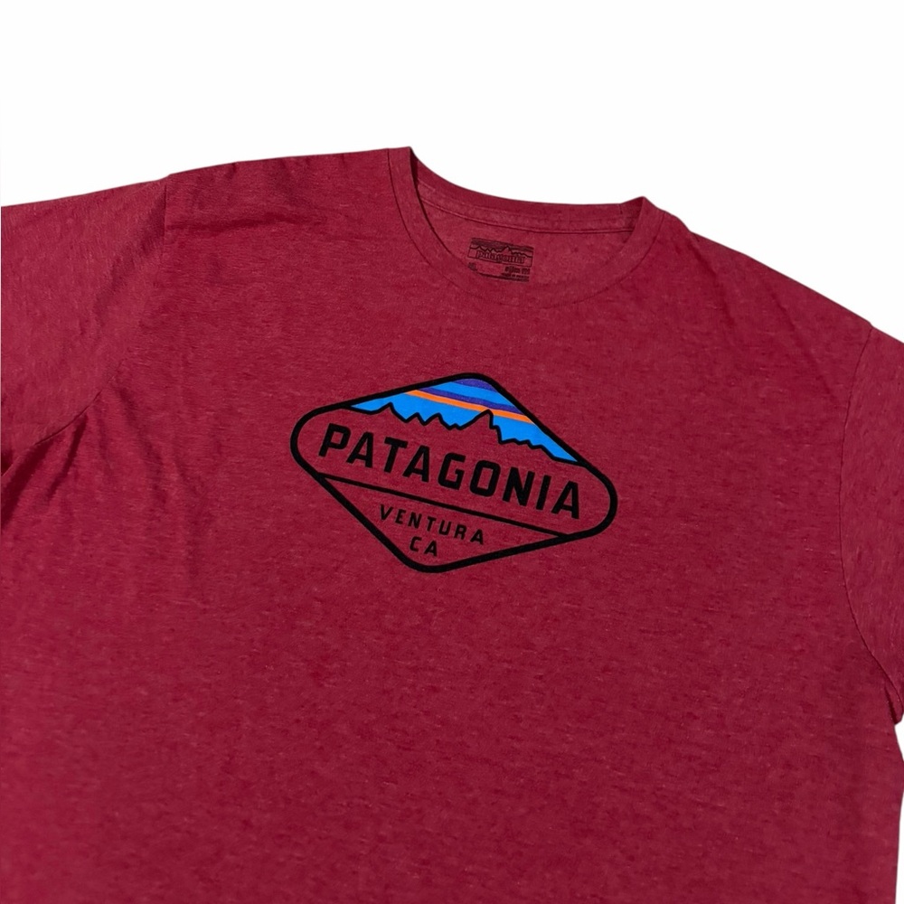 Patagonia Slim Fit Ventura California Short Sleeve Shirt Men’s XL Red Fitz Roy